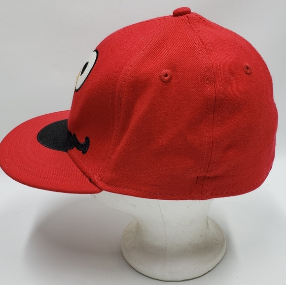 Sesame Street Elmo Fitted Cap Red Black Acrylic Wool Spandex - Picture 6 of 14